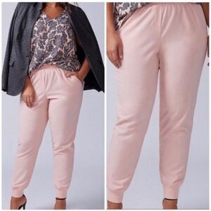 Lane Bryant NWT Pink Elastic Waistband Relaxed Mid Rise Joggers Size 18/20